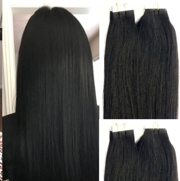 18″ 100grs 40pcs 100% Human Tape In Hair Extensions # 1